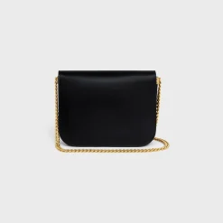 MEDIUM COLLEGE BAG in shiny calfskin