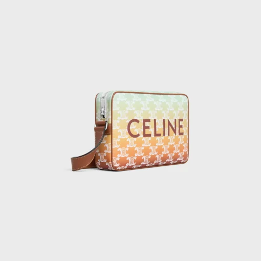 Medium Messenger Bag in TRIOMPHE CANVAS SUNSET AND CALFSKIN