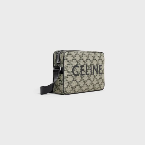 Medium Messenger Bag in TRIOMPHE CANVAS WITH CELINE PRINT