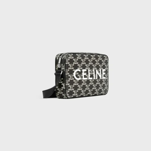 Medium Messenger Bag in Triomphe canvas two-tone with Celine print