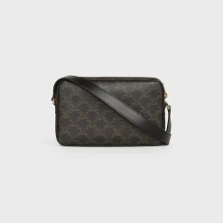 Medium Messenger Bag in Triomphe Canvas with Celine Print