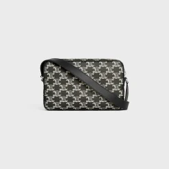 Medium Messenger Bag in Triomphe canvas two-tone with Celine print