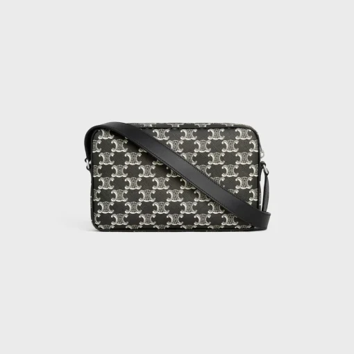 Medium Messenger Bag in Triomphe canvas two-tone with Celine print