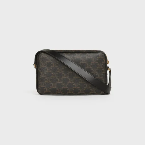 Medium Messenger Bag in Triomphe Canvas with Celine Print