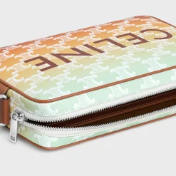 Medium Messenger Bag in TRIOMPHE CANVAS SUNSET AND CALFSKIN