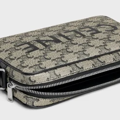 Medium Messenger Bag in TRIOMPHE CANVAS WITH CELINE PRINT