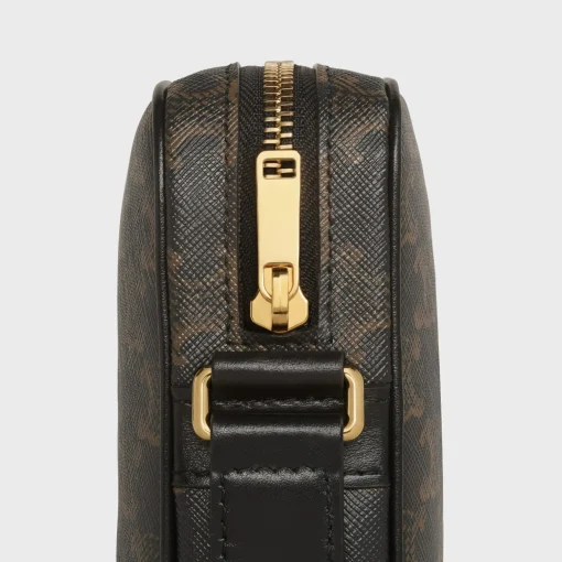 Medium Messenger Bag in Triomphe Canvas with Celine Print