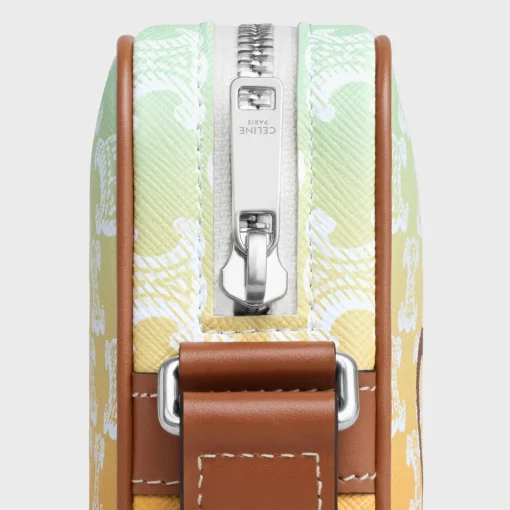 Medium Messenger Bag in TRIOMPHE CANVAS SUNSET AND CALFSKIN