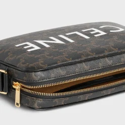 Medium Messenger Bag in Triomphe Canvas with Celine Print