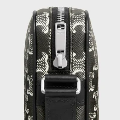 Medium Messenger Bag in Triomphe canvas two-tone with Celine print