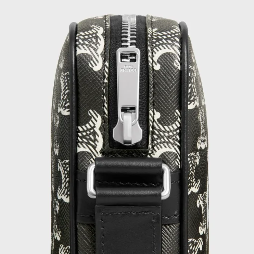 Medium Messenger Bag in Triomphe canvas two-tone with Celine print