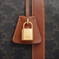 Medium Travel Bag in Triomphe Canvas and calfskin
