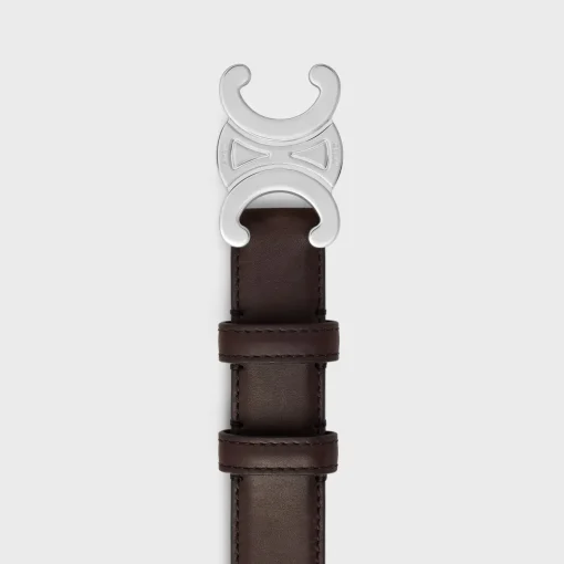 Medium Triomphe Belt in Natural Calfskin