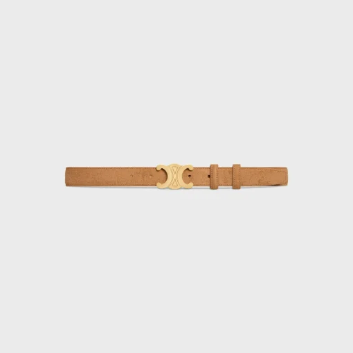 Medium Triomphe Belt in SUEDE CALFSKIN