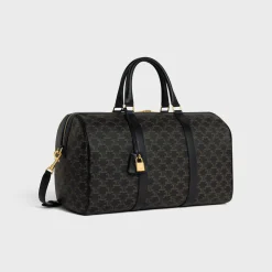 Medium Voyage Triomphe Canvas & Calfskin BLACK