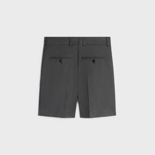 men s shorts in cashmere and wool flannel