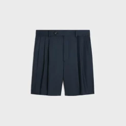 men s shorts in striped wool