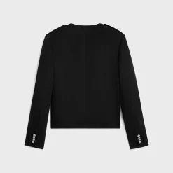 military jacket in diagonal wool