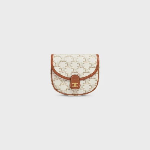 Mini Besace in Triomphe Canvas and calfskin