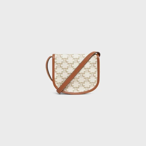 Mini Besace in Triomphe Canvas and calfskin