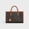 mini horizontal cabas in Triomphe Canvas and calfskin