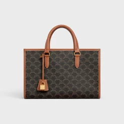 mini horizontal cabas in Triomphe Canvas and calfskin