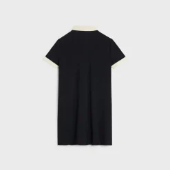 mini polo dress in viscose sablé
