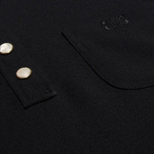 mini polo dress in viscose sablé