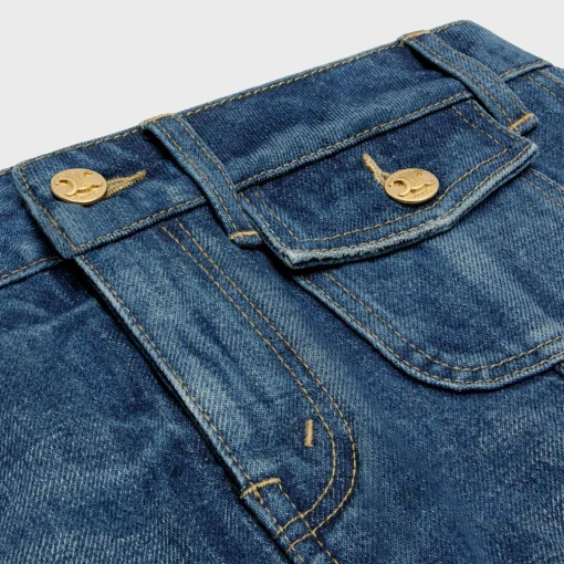 mini skirt in dark union wash denim