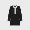 mini trapeze dress in wool jersey