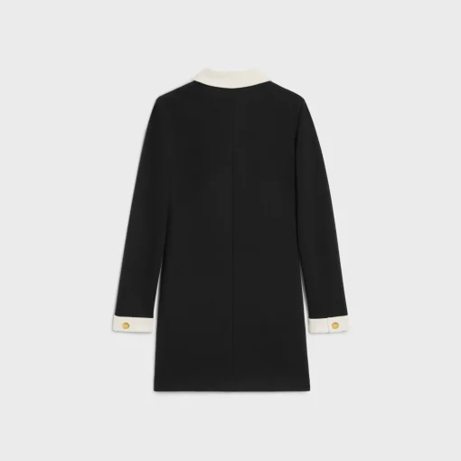mini trapeze dress in wool jersey