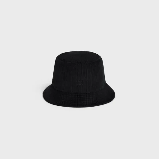 mini triomphe bucket hat in corduroy