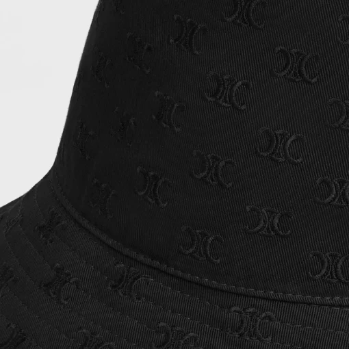 mini triomphe bucket hat in cotton