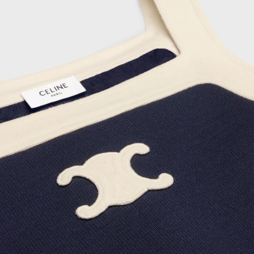 mini Triomphe dress in wool jersey