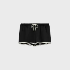 mini Triomphe shorts in satin