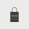 Mini Vertical Cabas in Triomphe Canvas and calfskin with Celine print