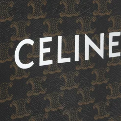 Mini Vertical Cabas in Triomphe Canvas and calfskin with Celine print