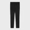 mods pants with rhinestones in double-face wool