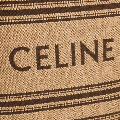 MUSEUM BAG in Textile with raffia effect and calfskin