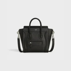 Nano Luggage bag in drummed calfskin