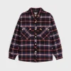 overshirt in checked cashmere