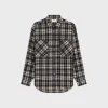 overshirt in checked cashmere