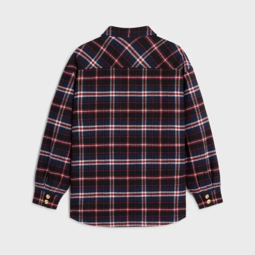 overshirt in checked cashmere