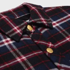 overshirt in checked cashmere