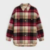 overshirt in checked wool