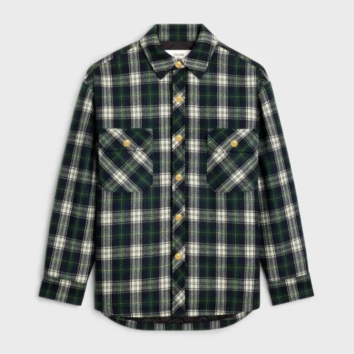 overshirt in tartan cashmere