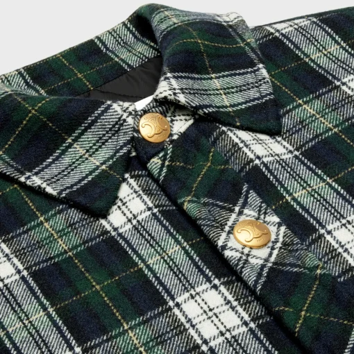 overshirt in tartan cashmere