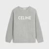 oversized celine sweater in ribbed wool