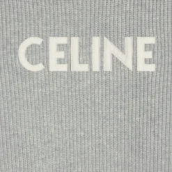 oversized celine sweater in ribbed wool