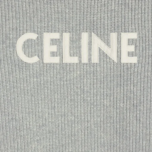 oversized celine sweater in ribbed wool
